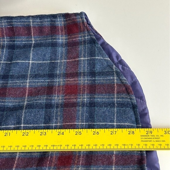 Vintage Windbreaker Wool Quilted Lined Plaid Shacket Jacket M - Picture 8 of 9